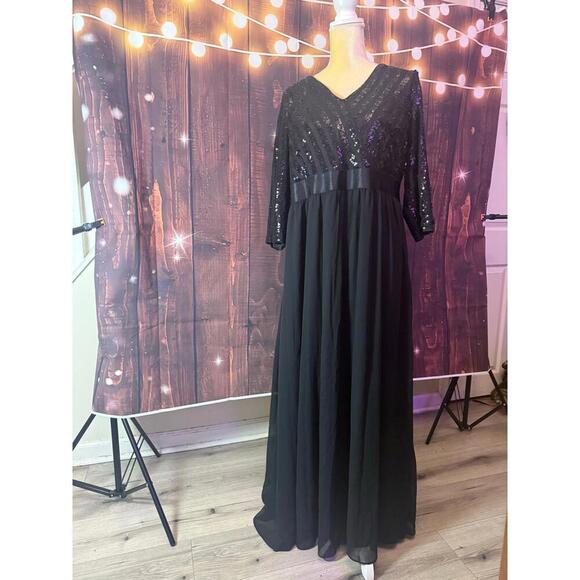 NWT Talisea Long Sequin Gown - Picture 3 of 6